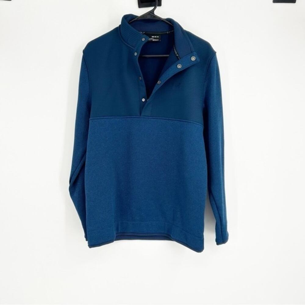 Under Armour Mens Golf Loose Blue Pullover Size Medium Casual Preppy